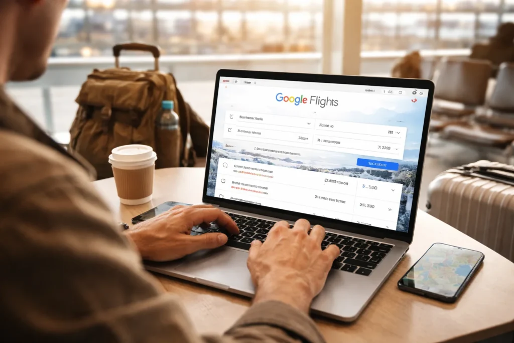 Finding cheap flights using Google Flights for budget travel planning